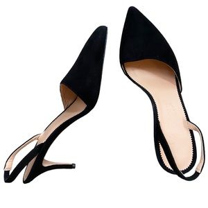 J. Crew Black Suede Slingback pump, COLETTE, size 8